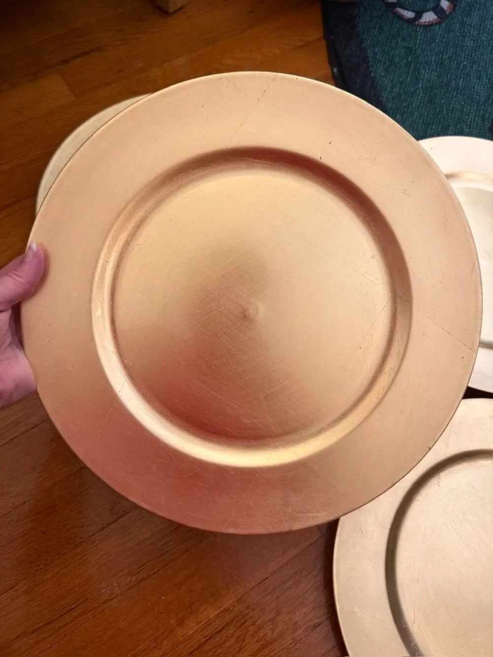 Threshold Target Gold Charger Plates 13” Set of 4 Plastic Dinner Table Decor